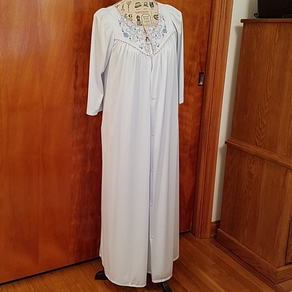Blue housecoat and nightgown